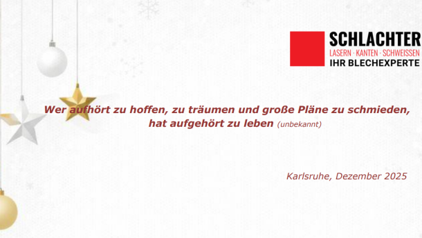 Frohe Weihnachten und ein starkes neues Jahr